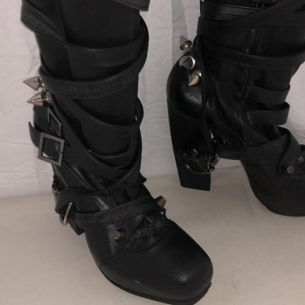 Actual RUNWAY Rare ❤️Nicholas Kirkwood X Rodarte Over Knee Thigh High Heel Boots - Picture 3 of 17